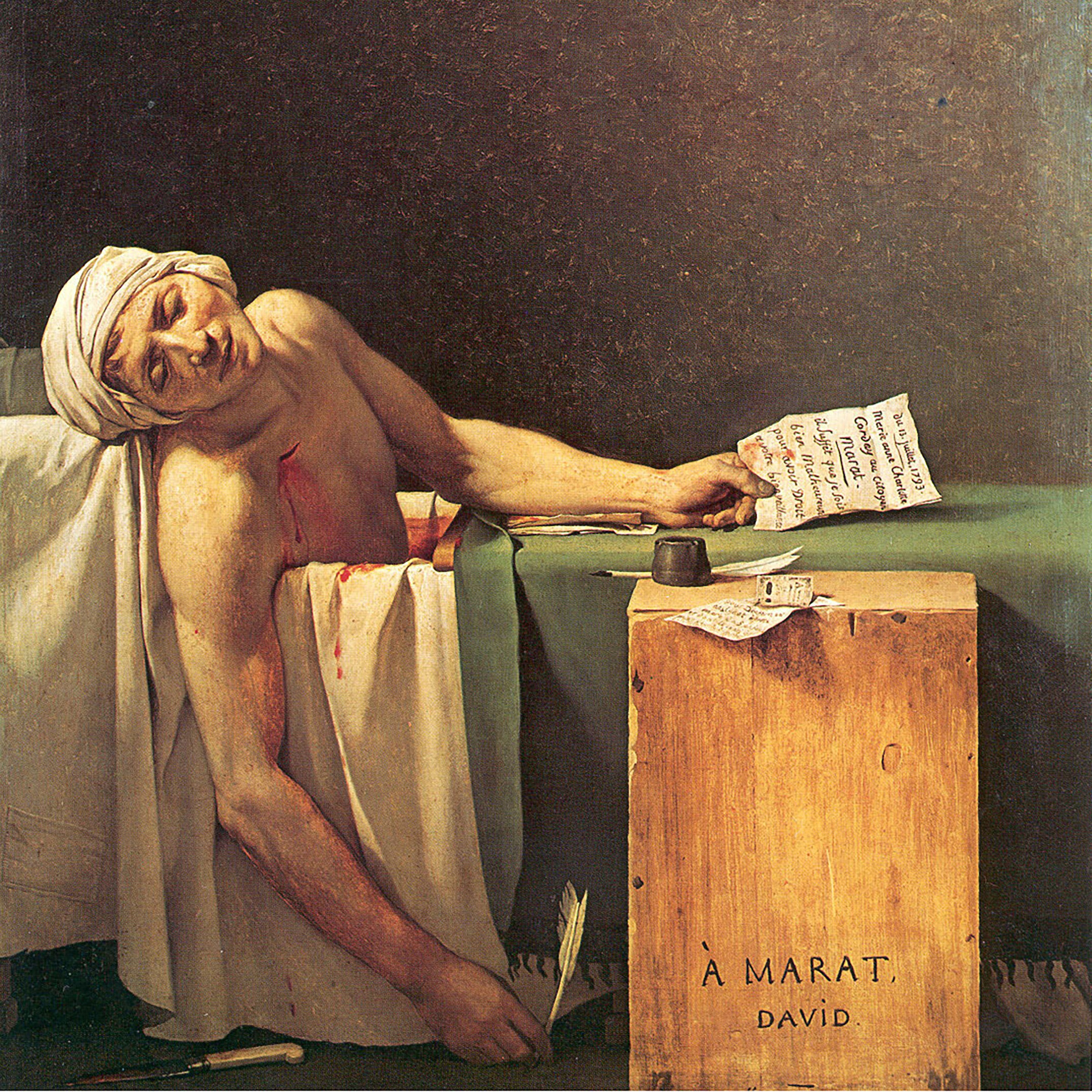 Jacque Lois David's  "The death of Marat"