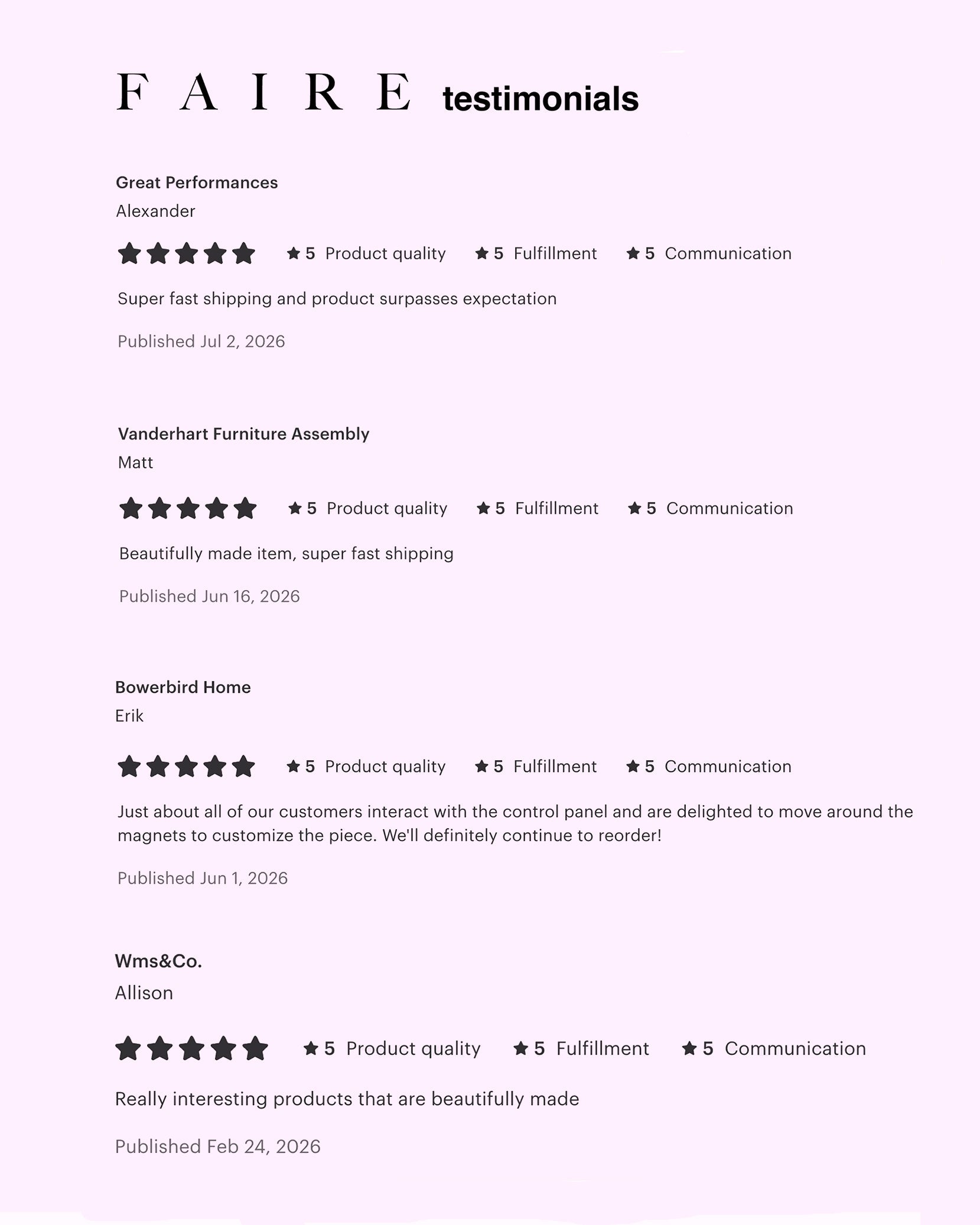 Recent Testimonials