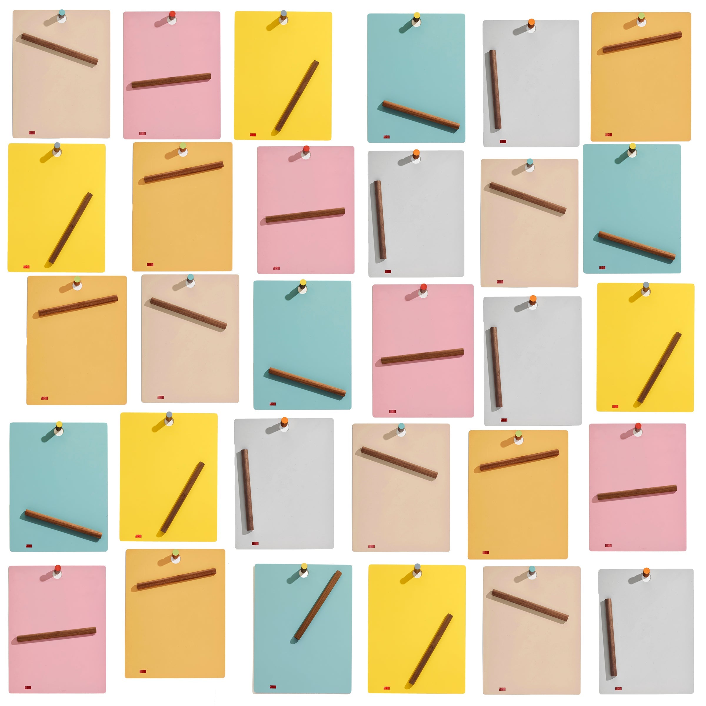 The Magnetic Clipboard + A set of Five Hooks