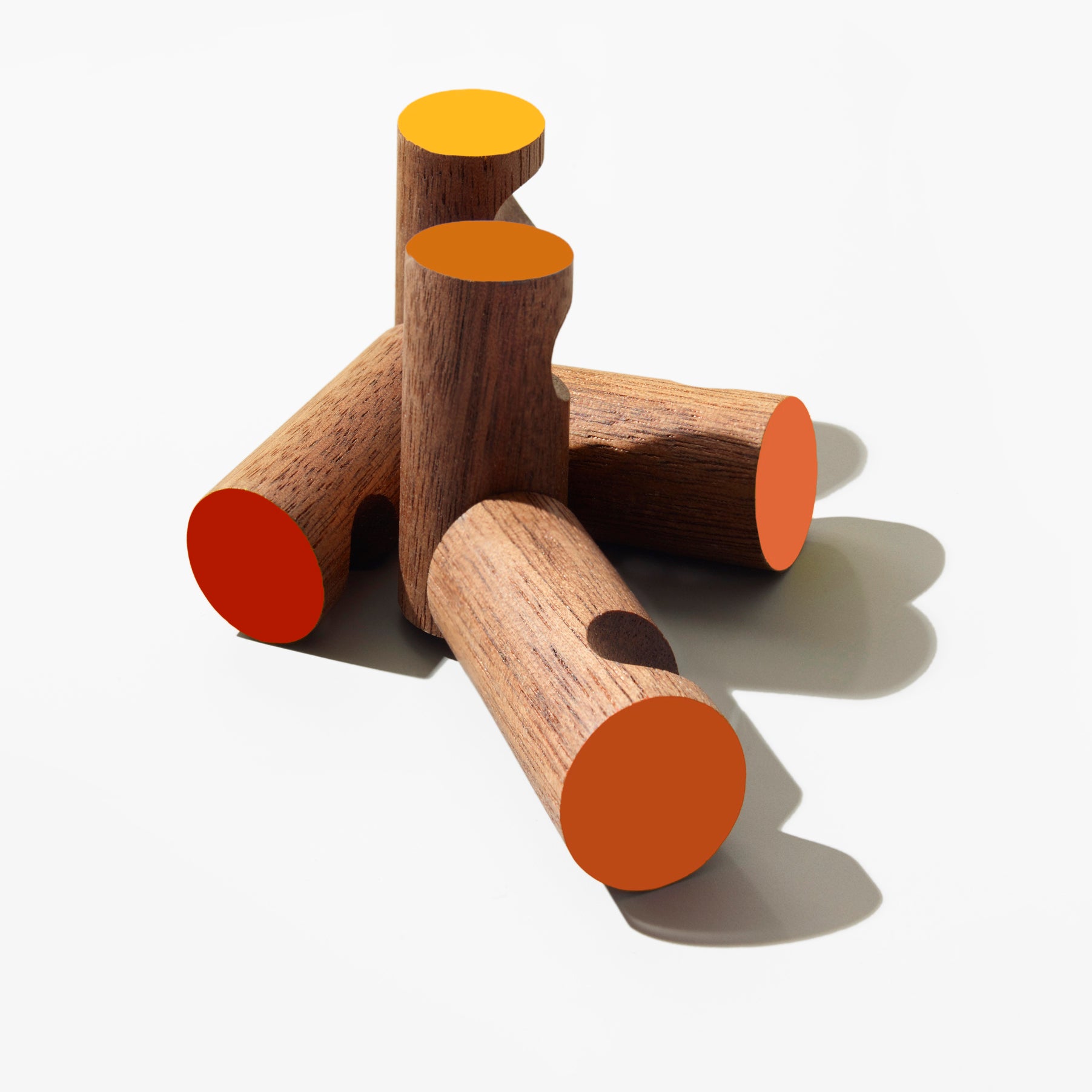 23-Five Magnetic Hooks - oranges