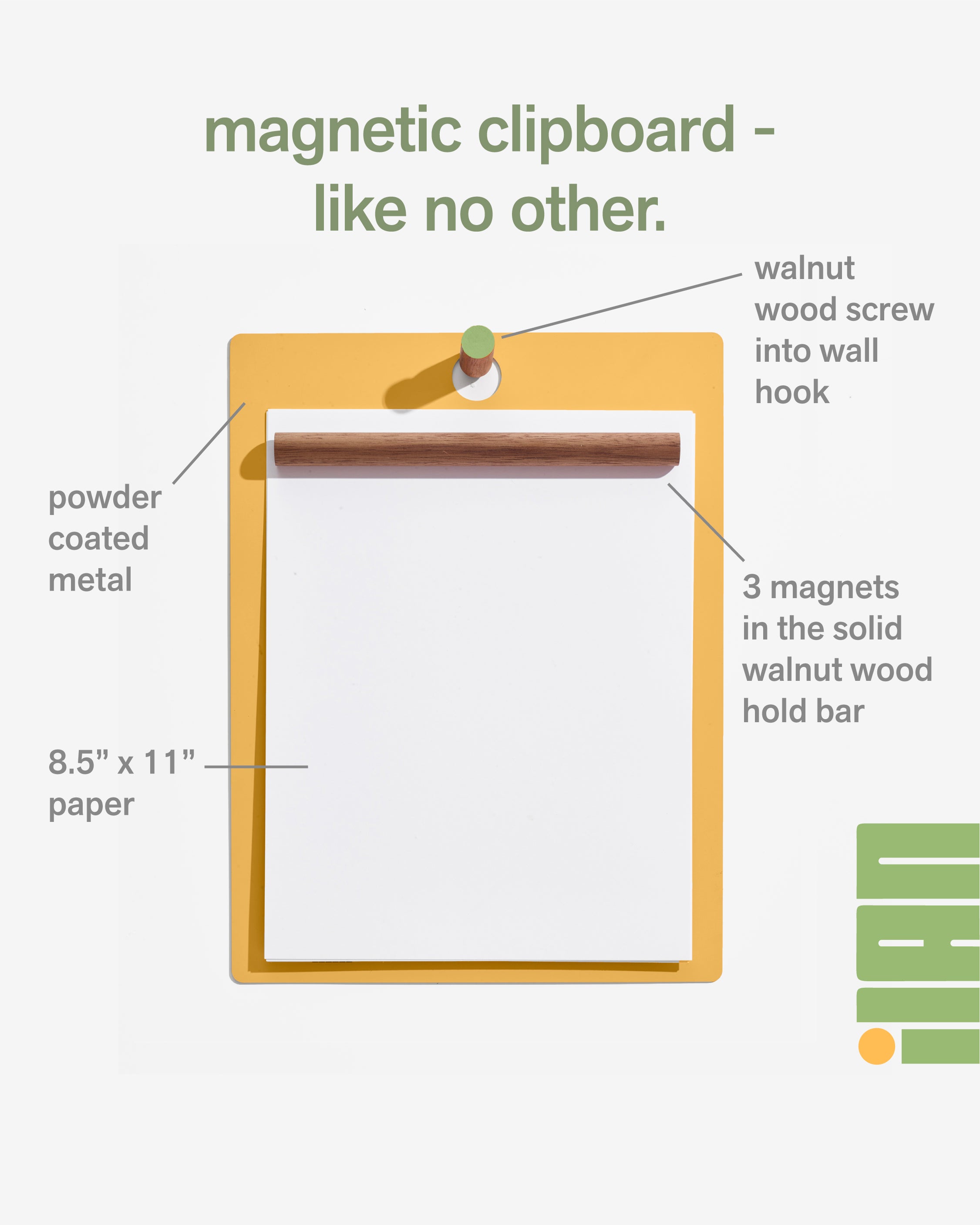 The Magnetic Clipboard - Orange