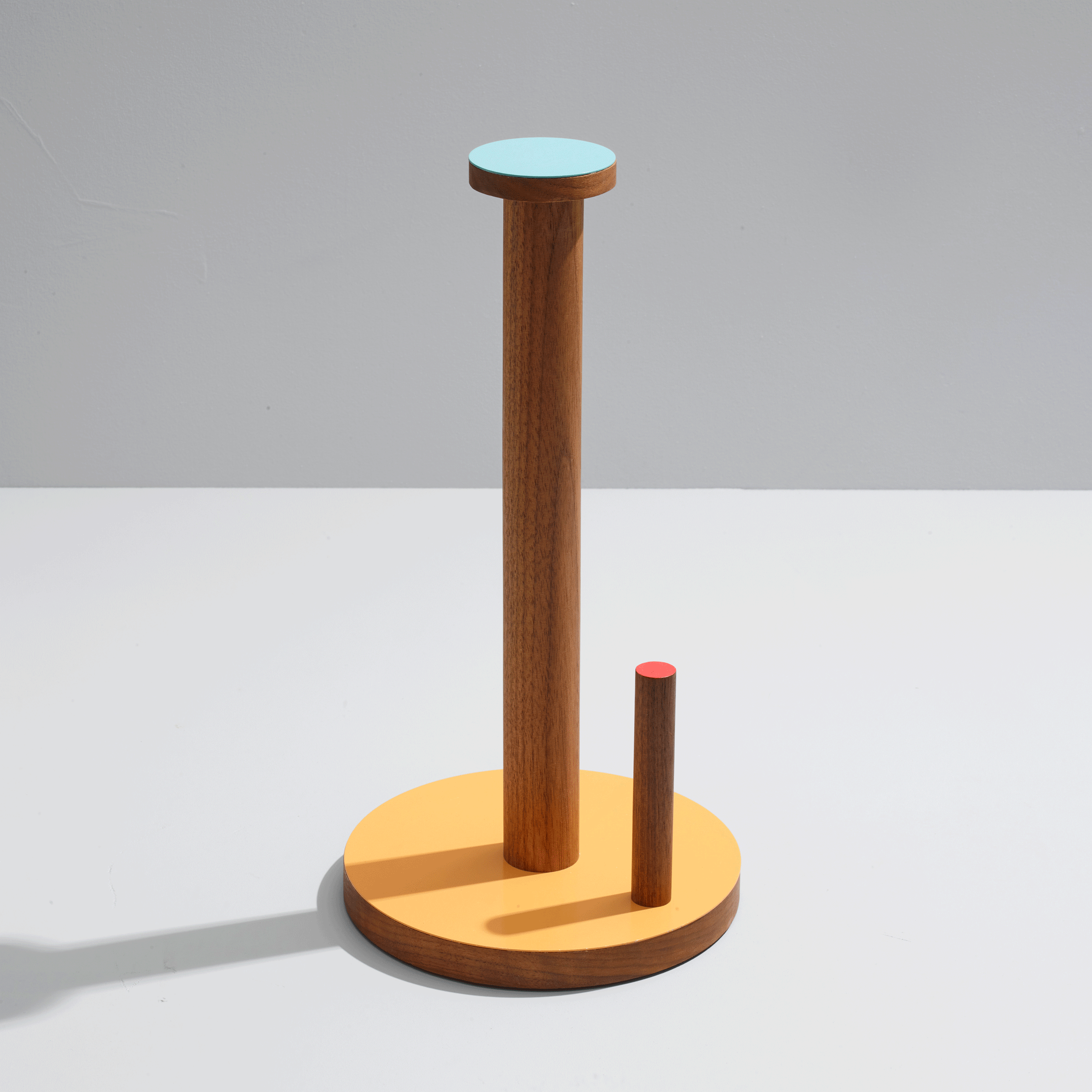 01-the paper towel keeper - walnut/orange