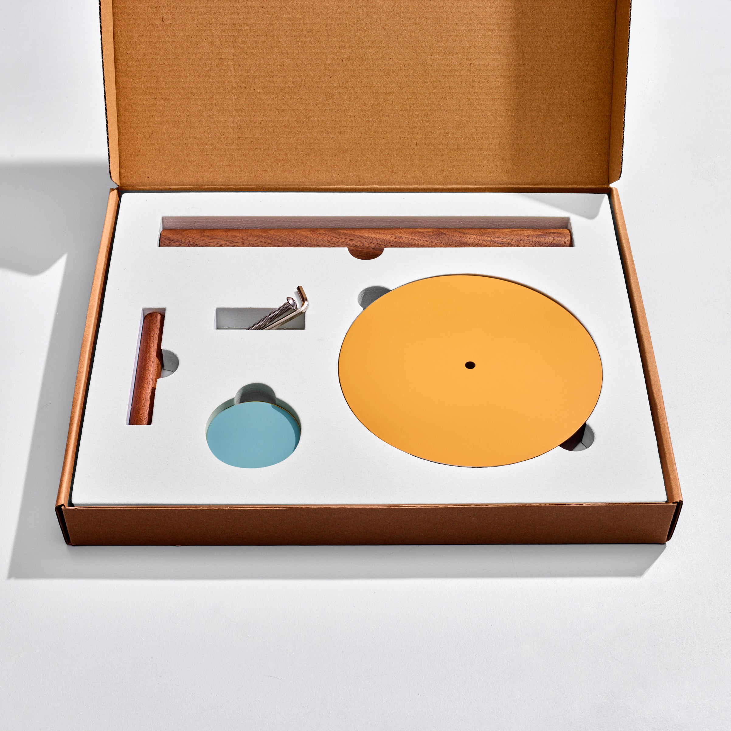 01-the paper towel keeper - walnut/orange