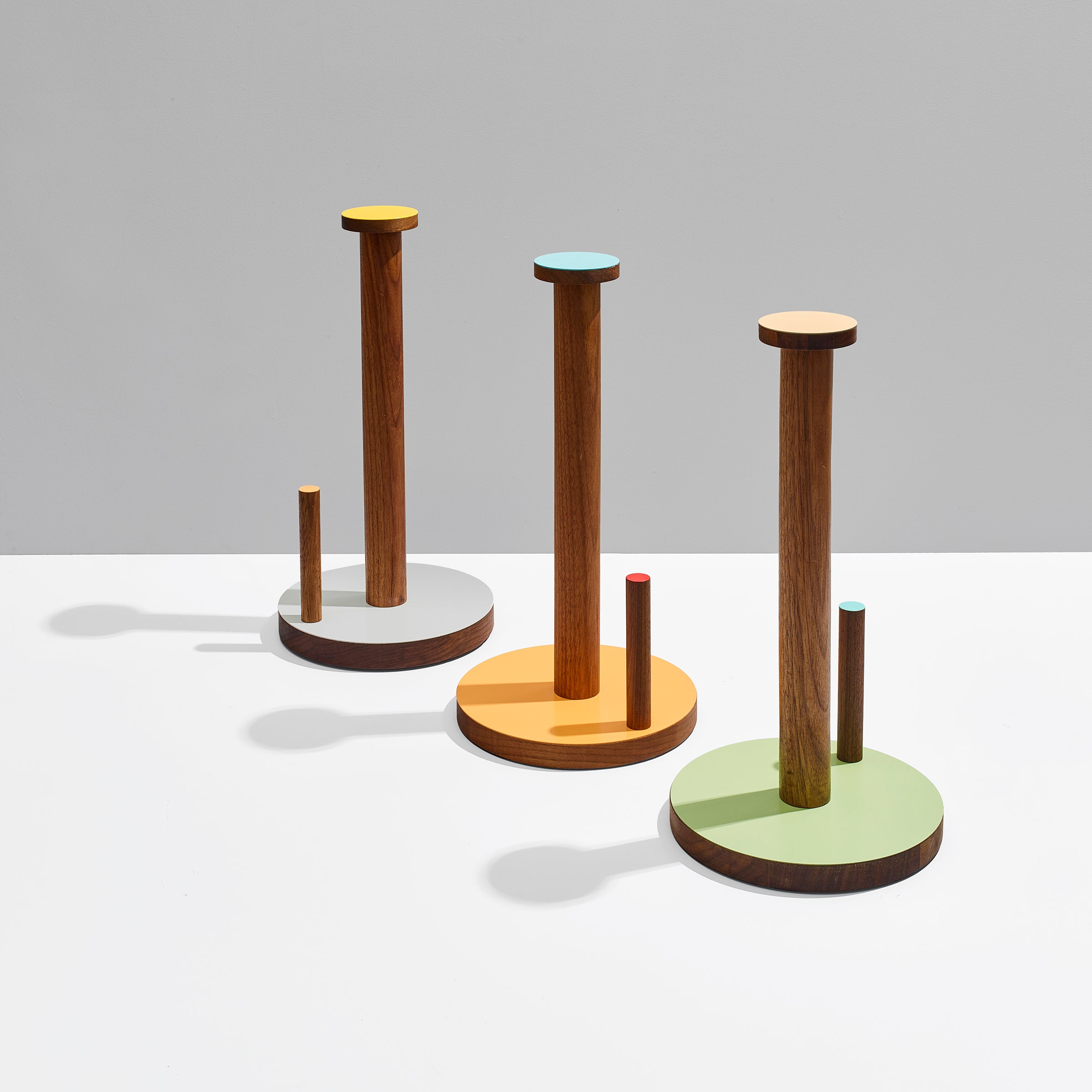 01-the paper towel keeper - walnut/orange