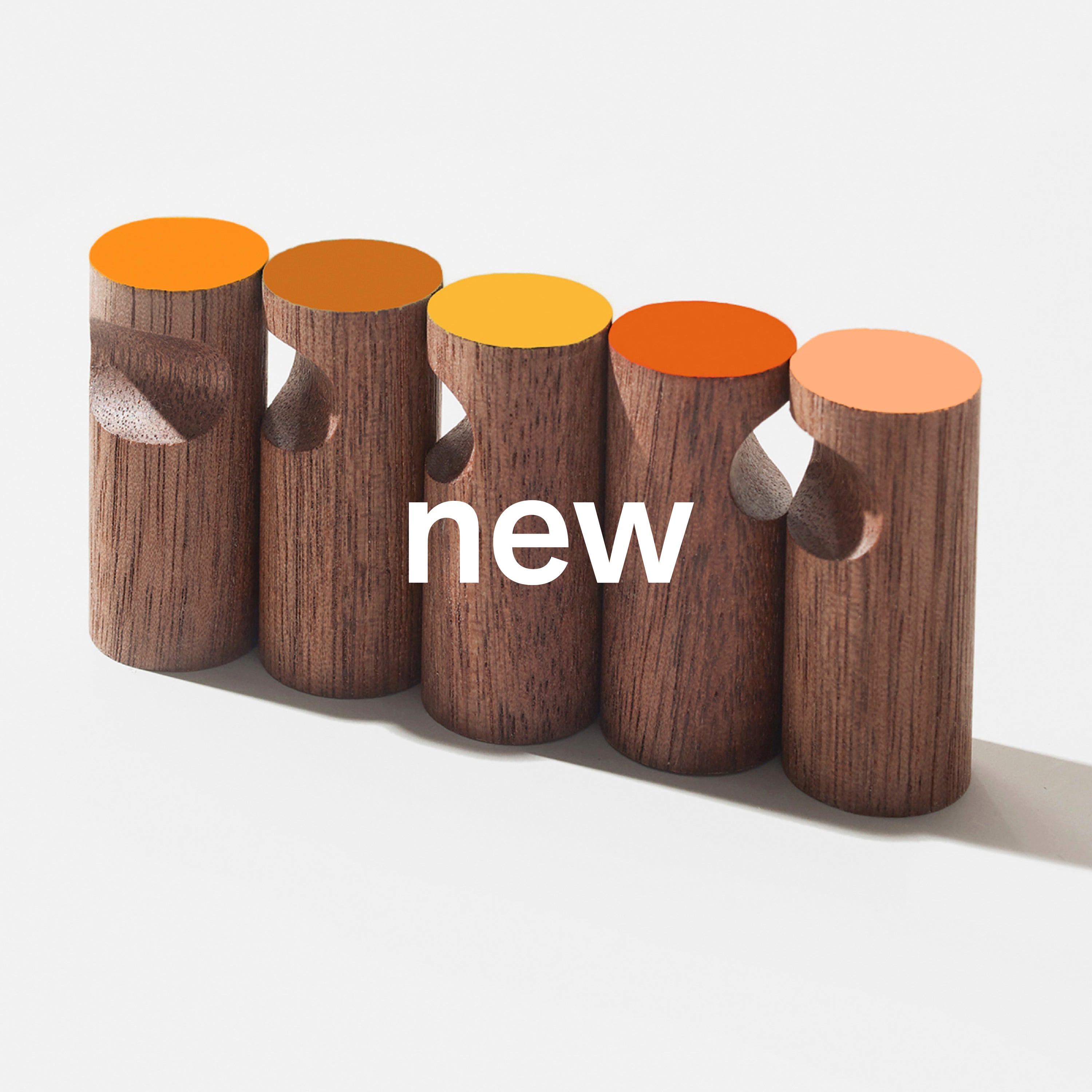 Five Magnetic Hooks - oranges