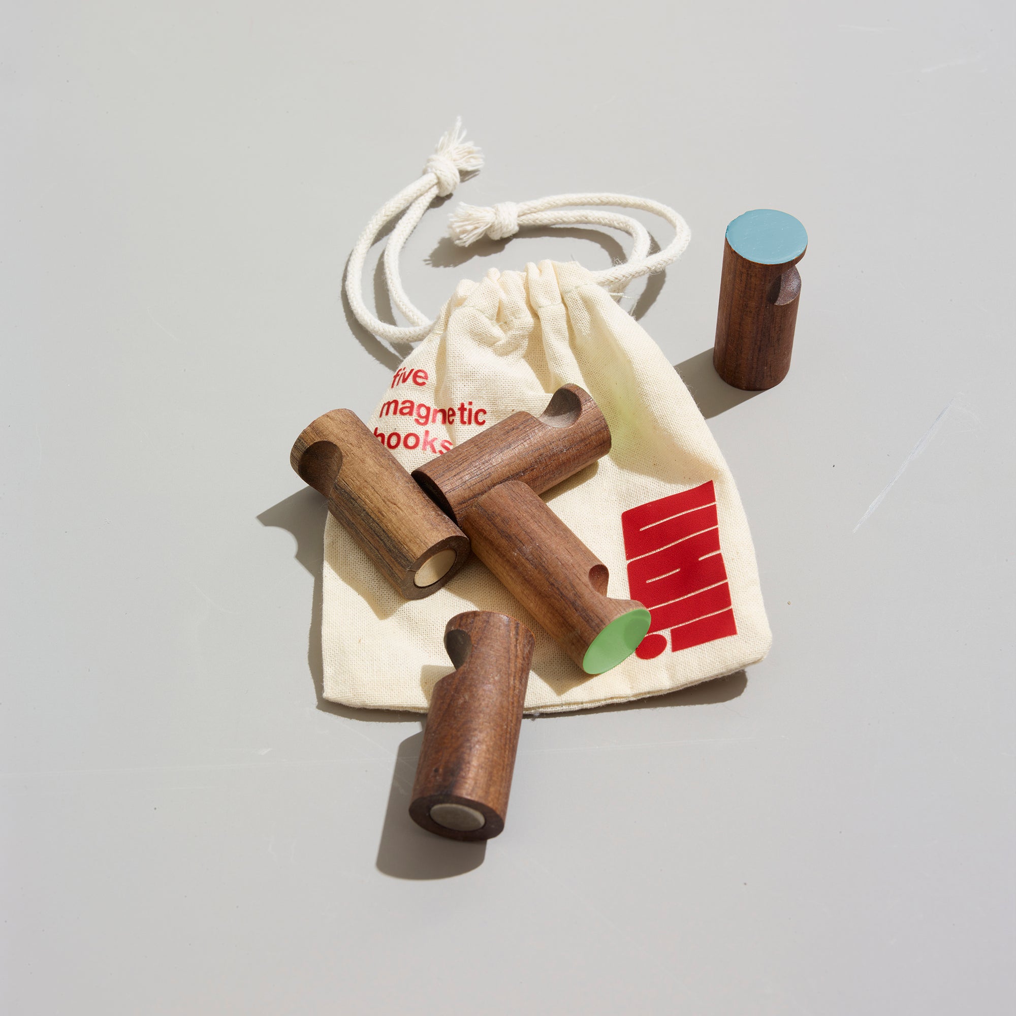 22-Set of 5 magnetic multi-color hooks